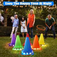 Juego De Jardín Familiar Con Luz 3 En 1 Juego De Tiro a Conos De Bola Y Anillo Con Bolsa De Gran Tamaño Para Niños Y Adultos - details 3