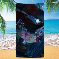 Toalla De Playa Microfibra De Anime Jujutsu Kaisen Gojou Satoru Secado Rápido Suave Unisex Para Camping Piscina Y Niños - details 10