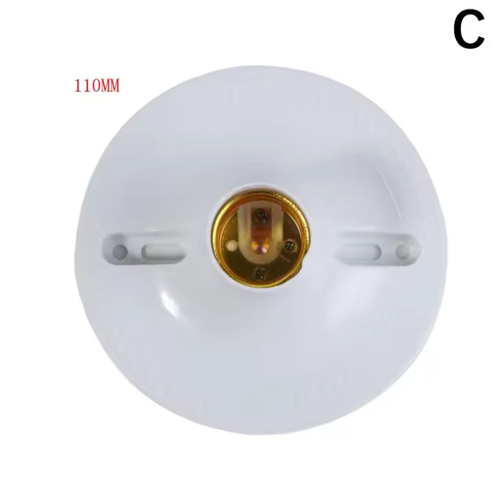 Soporte De Bombilla LED E27 Base Redonda Para Lámpara Colgante Soporte De Techo Y Pared Industrial Material Duradero - 1