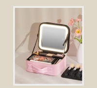 Estuche De Maquillaje Con Espejo LED Y 3 Ajustes De Color Estuche De Viaje Con Divisores Ajustables Tamaño Compacto Material PU - details 12