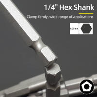 Juego De Puntas De Destornillador De Pentágono Con Agujero 1/4" Hexagonal Torx Magnético 50mm Acero S2 Herramientas Eléctricas Manuales - details 3
