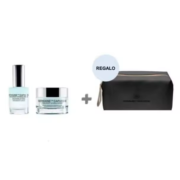 Germaine de Capuccini timexpert hydraluronic crema supreme 50ml + SERUM hydraluronic 3D force hidratación y relleno  30ml + neceser de regalo - 1