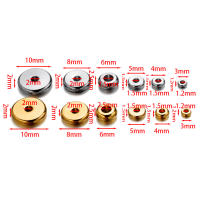20Pcs/lot Perlas De Acero Inoxidable Para Joyería DIY Tamaños 3-10 Mm Círculo Plano Con Agujero Grande Accesorios De Joyería - details 0