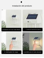 2PCS Lámpara De Pared Solar Para Jardín Y Exterior IP65 Impermeable Decorativa Para Casa Villa Balcony Iluminación LED Moderna - details 4