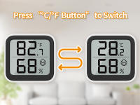 NOKLEAD Mini Higrómetro Monitor Termómetro Medidor De Humedad Con Icono De Cara Indicador De Comodidad Para Interiores ℃/℉ Switch Para Hogar Y Oficina - details 13