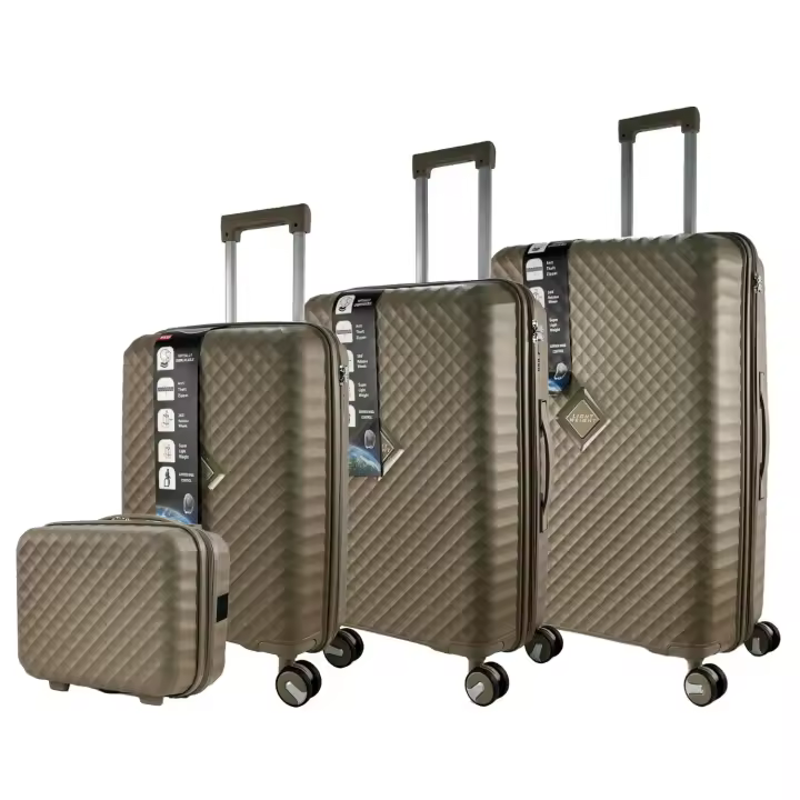 Conjunto de 4 Maletas de Viaje SEVILLAS mod. Triana: Carcasa de PP, Cerradura TSA, 8 Ruedas Giratorias 360°, Asa Telescópica - 1