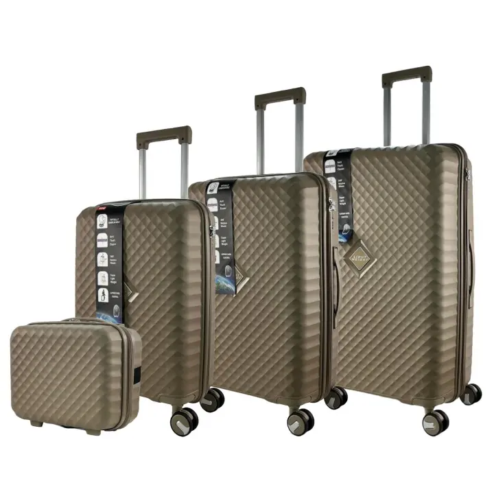Conjunto de 4 Maletas de Viaje SEVILLAS mod. Triana: Carcasa de PP, Cerradura TSA, 8 Ruedas Giratorias 360°, Asa Telescópica - 1