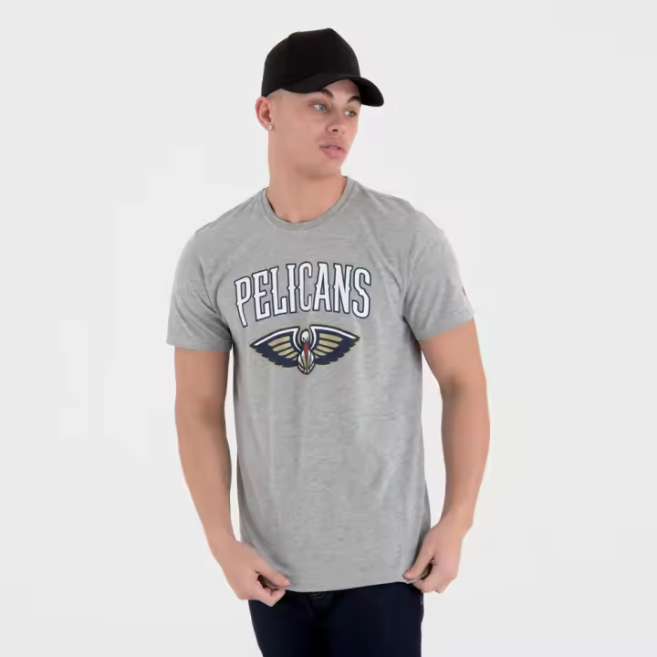 Camiseta New Era New Orleans Pelicans Gris Team Lo 11551102 - 1