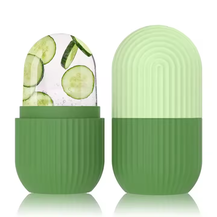 Molde De Hielo De Silicona Para El Cuidado De La Belleza Contour Levantamiento De Glóbulos De Hielo Masaje Facial Reducción De Acné - 1