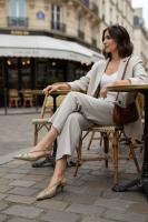 apato Slingback de Mujer con Diseño de Palas Cruzadas Cut-Out y Tacón Kitten Ergonómico Sandalia Cerrada Paloma Wang - details 0
