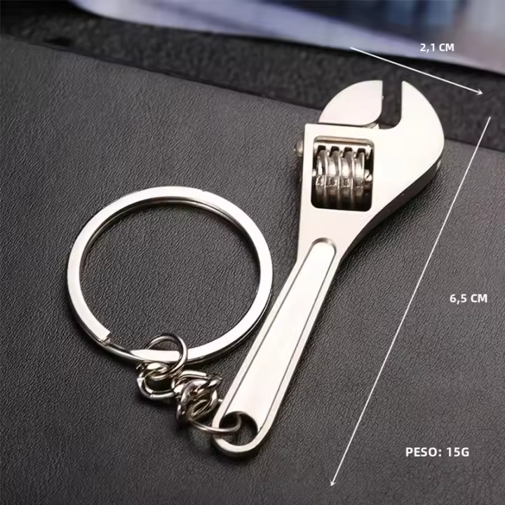 Llavero Creativo De Metal Herramienta De Simulación Llavero Ajustable Para Coche Pequeño Regalo Colgante Herramientas De Exterior - 1