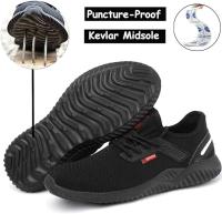 Zapatillas con punta de acero para hombres y mujeres Zapatos con punta de acero indestructibles Zapatos de seguridad livianos Zapatos de trabajo a prueba de perforaciones Zapatos con punta de material compuesto - details 1