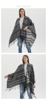 2023 Otoño e Invierno chal con borlas capa de bufanda de doble propósito de Cachemira de imitación gruesa de moda - details 4
