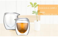 Taza De Té Chino Arshen Hecha a Mano 200ml De Vidrio Resistente Al Calor Con Doble Capa Para Café Y Té Con Aislamiento De Calor - details 8