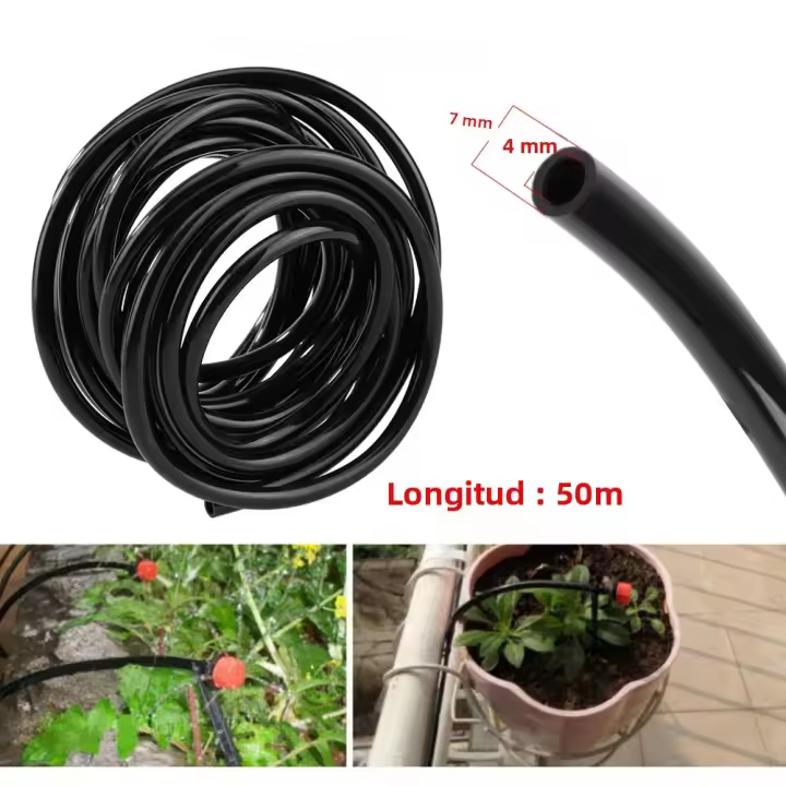 Tubo De Riega Micro Drip 5-40M 1/4" Para Jardín Herramientas De Riego Para Plantas Y Flores Accesorios De Jardín Resistente Al Desgaste - 1