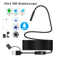 Cámara Endoscopia Android FUERS 3 En 1 Micro USB Tipo C Mini Cámara Impermeable Con LED Para Inspección De Coches Compatible Con HUAWEI XIAOMI PC - details 3