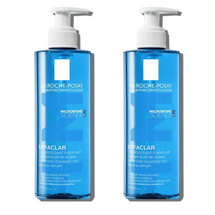 La Roche-Posay Effaclar +M Limpiador Purificante Pack Ahorro 2 unidades 800 ml Limpiador para Pieles Grasas - 1