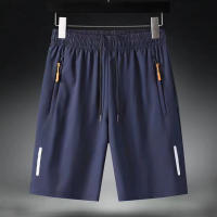 Shorts Casuales Para Hombre Verano Transpirables Running Gym Fitness Deportes Talla Hasta 3XL Negro Con Bolsillos - details 2
