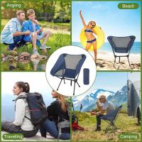 Silla Plegable Camping, Silla Plegable Ultraligera para Adultos, Capacidad de Carga de 100 kg, Silla Plegable, Silla de Pesca con Bolsa de Almacenamiento para Picnic, Senderismo, Campamento, jardín - details 1