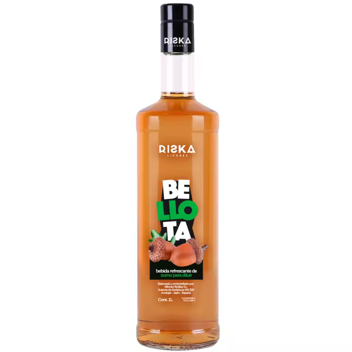 RISKA LICORES Refresco de Bellota RISKA Sin alcohol - Bebida Refrescante - Litro - 1