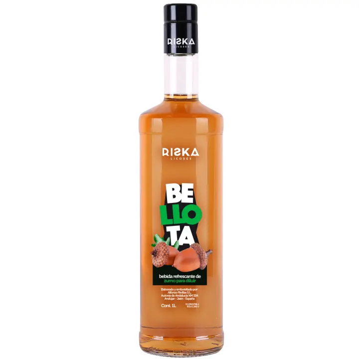 RISKA LICORES Refresco de Bellota RISKA Sin alcohol - Bebida Refrescante - Litro - 1