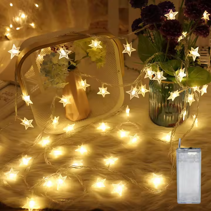 Luces De Navidad En Forma De Estrella LED USB/Batería Para Fiesta Boda Adorno De Árbol Exterior Decoración De Xmas - 1
