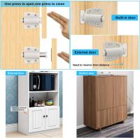 6 PCS Cierres magnético a presión Cierres magnético de plástico Cierres suave Cierres magnético para Puerta Gabinete Cajón Armario Corredera Dormitorio Cocina Baño - Blanco - details 3