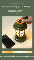 Lámpara Retro Portátil Para Camping USB Recargable Luz De Viaje Vintage Iluminación Exterior Equipamiento De CampingLinterna - details 7