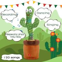 Juguete De Cactus Hablador Recargable Grabable Y Repetible Para Niños Idiomas Inglés Español Árabe Cambiador De Voz Educativo - details 10