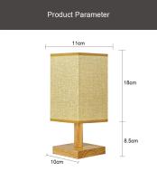 Lámpara De Mesa LED Estilo Chino Decorativo Luz Nocturna USB Dimmer Con Sombrilla De Tela Iluminación Para Dormitorio - details 11