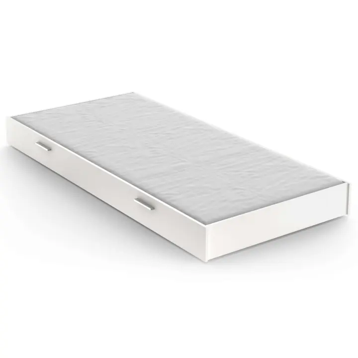 Cajón Inferior Cama Life Dormitorio Juvenil Color Blanco Mate 18x200x90 cm Mueble de Habitación - 1
