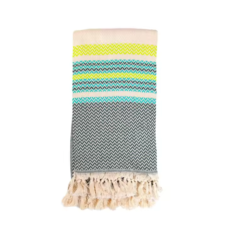 FOUTA EXTRA SUAVE ZIGZAG VERDE - 1