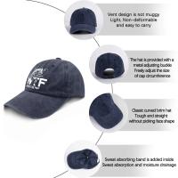 Gorro De Béisbol Divertido Para Hombres '¿Dónde Están Los Peces?' Protección Solar Ajustable Talla Unica Negro Azul Marino - details 5