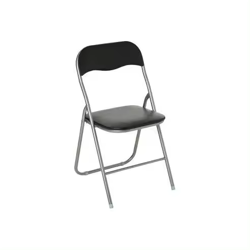 ATMOSPHERA Silla Plegable de Cocina Negra 44x44x79,5cm Acero PVC - ATMOSPHERA - 83197 Silla plegable Accesorios y complementos para Muebles Sillas Hogar - 1