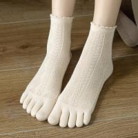 6 Pares De Calcetines Finos Para Verano Para Mujer Con Dedos Separados Media Pierna Deporte Algodón Poliéster Spandex - details 12