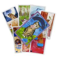 Cartas De Tarot De Gato Lindo Edición De Vistas En Inglés 78 Piezas Juego De Diversión Y Divination Borad Juego De Cartas De Mesa - details 1