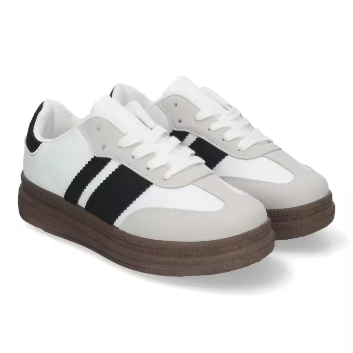 PuntoSalao Zapatillas con plataforma cómodas para mujer color negro T002 - 1