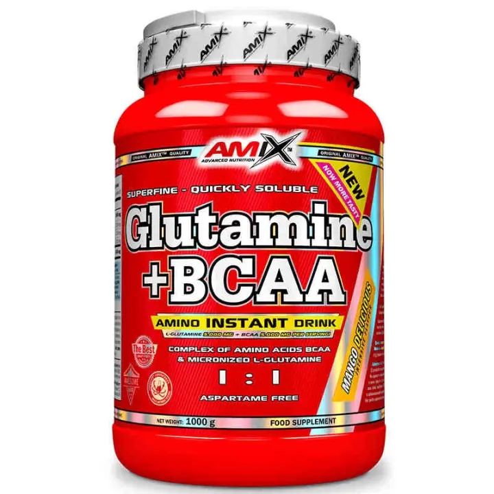 Amix AMIX GLUTAMINE + BCAA 1KG - Recuperación Muscular Rápida - 1