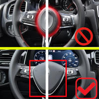 Cubierta De Botones Para Volante De Coche Para VW Volkswagen GOLF 7 MK7 Passat B8 Tiguan L Pegatina De Decoración Interior ABS - details 0
