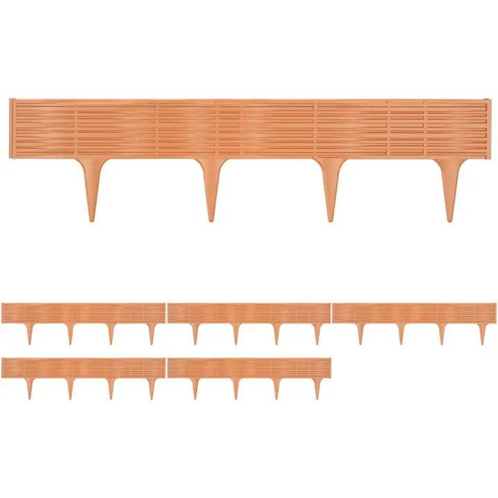 Set Bordes Cesped Bordear Jardín Cerca Plástico Flexibles Duraderas Intemperie Parterre - 1