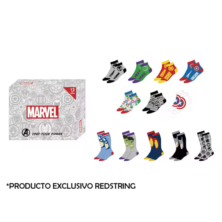 Avengers - Calendario de Adviento/ Caja Regalo Calcetines Talla: 41/46 - 1
