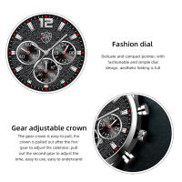 Reloj De Pulsera De Lujo Para Hombre Plata Acero Inoxidable Cuarzo Calendario Luminoso Cuero Negro Estilo Casual Y Negocios - details 8
