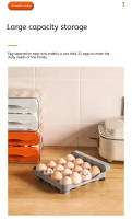 Caja De Almacenamiento Para Huevos De Gran Capacidad Con Dos Capas Caja Retráctil De Gran Capacidad Con 32 Compartimentos Estilo Japonés Para Nevera - details 5