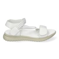 PuntoSalao Sandalias planas cómodas cierre velcro mujer color blanco FZ23-26 - details 1