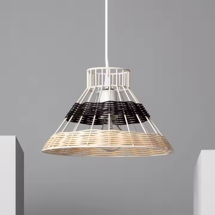 Ledkia Lámpara Colgante Ratán Wasari de Diseño Único y Elegante para Interiores - 1