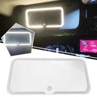 Espejo De Maquillaje Para Coche Con Visera Solar LED 3 Modos Ajuste Táctil Carga USB Accesorios Automotrices Espejos Cosméticos - details 2