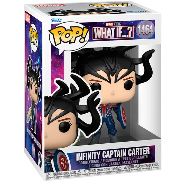 Figura Pop Marvel What If Infinity Captain Carter-Figura de Vinilo Coleccionable - Idea de Regalo- Mercancia Oficial - Juguetes para Niños y Adultos - Movies Fans - Muñeco para Coleccionistas y Exposición - 1