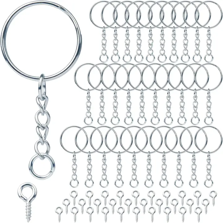 255 Piezas anillas para laveros argollas para laveros, Cadena lavero, arandelas enganche lavero anillas metalicas kit para hacer laveros Colgante manualidades Resina Bisutería - 1