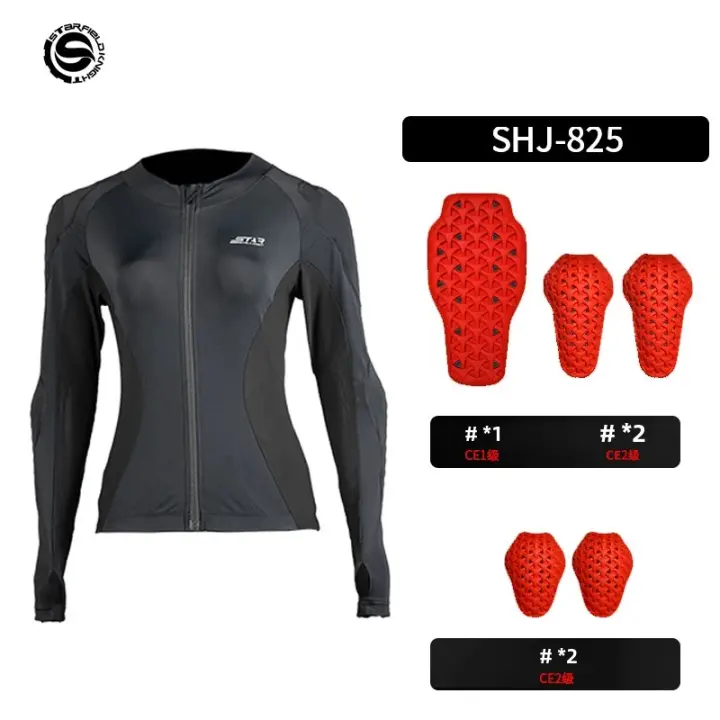 Chaqueta De Motociclista Para Mujer SFK Transpirable Y Protegida Para Verano Con Armadura Corporal Talla Fina Ropa De Motociclista CE Equipamiento Protector - 1