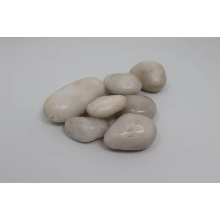 100kg guijarros pulidos guijarros de río guijarros grava de jardín grava ornamental blanca - 1